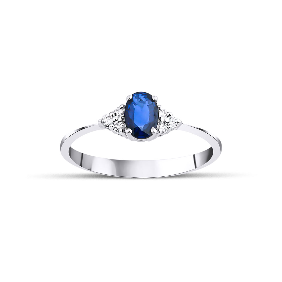 0.51 Karat Oval  Safir Pırlantalı Yüzük