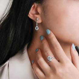 1.24 Karat Pırlantalı Aquamarine Heylo Tasarım Yüzük